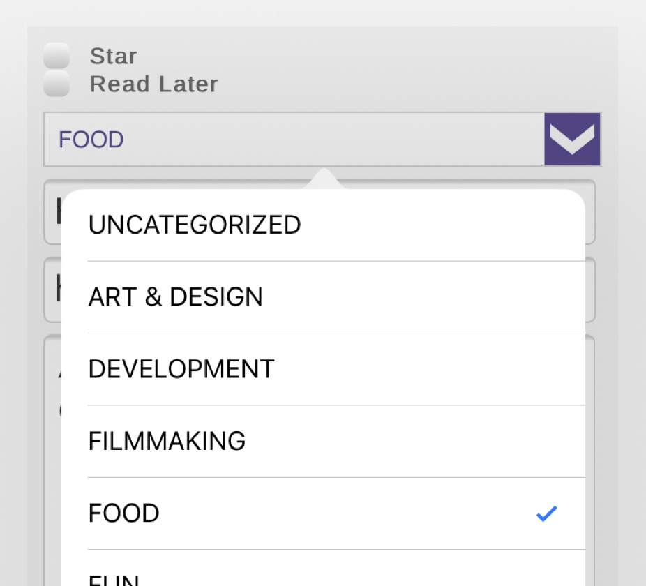 Categorization UI