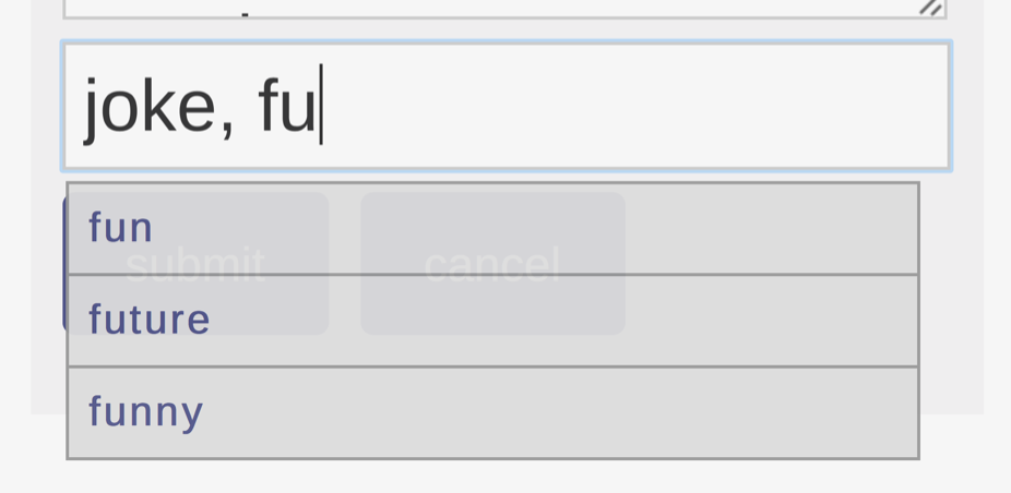 Autosuggest helps you remember your tags
